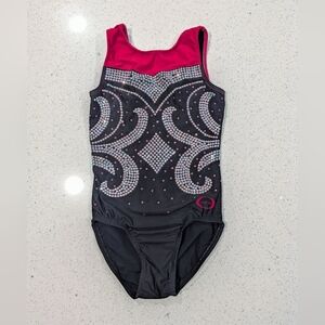 COMPETITION Ozone gymnastics Leotard Warrior Style FULLY BLINGED Double Lined CL
